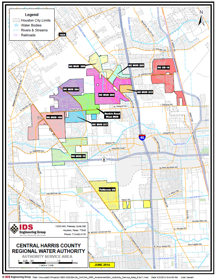 harris county mud map Maps Central Harris County Regional Water Authority harris county mud map